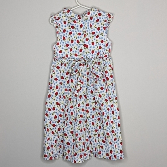 Laura Ashley Strawberry Smocked Dress 6x - Picture 2 of 5